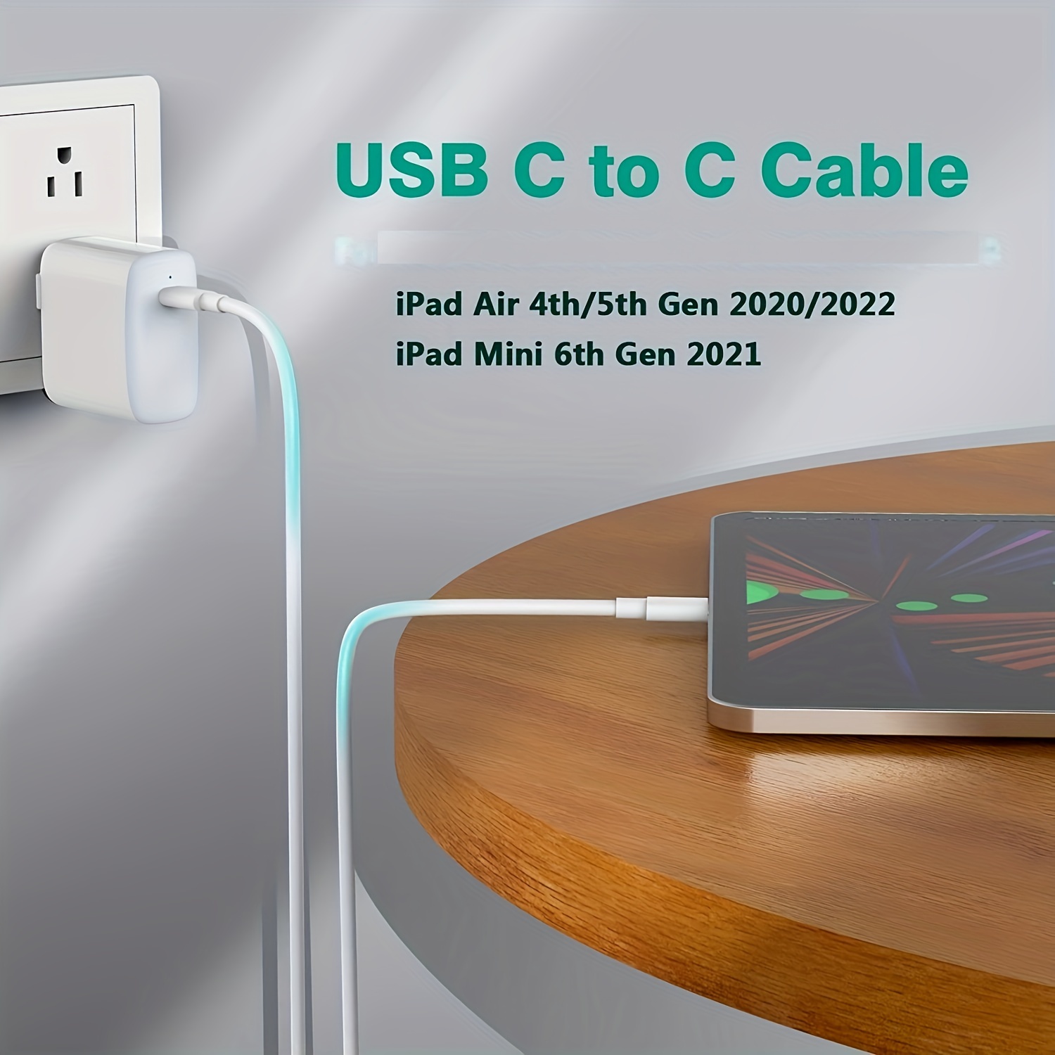 Cable USB C a USB C 3.2 Gen 2, cable de video USB-C de 6.6 pies de 20 Gbps  transferencia de datos de 100 W PD carga rápida Thunderbolt 4 compatible