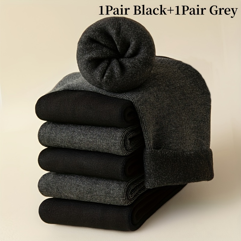 Calcetines térmicos de lana para hombre, medias cálidas, súper gruesas,  Retro, informales, de corte BANYUO