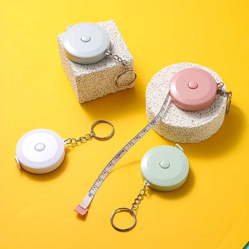 2-Pack Mini Measuring Tape Keychains, Small RetractableTape