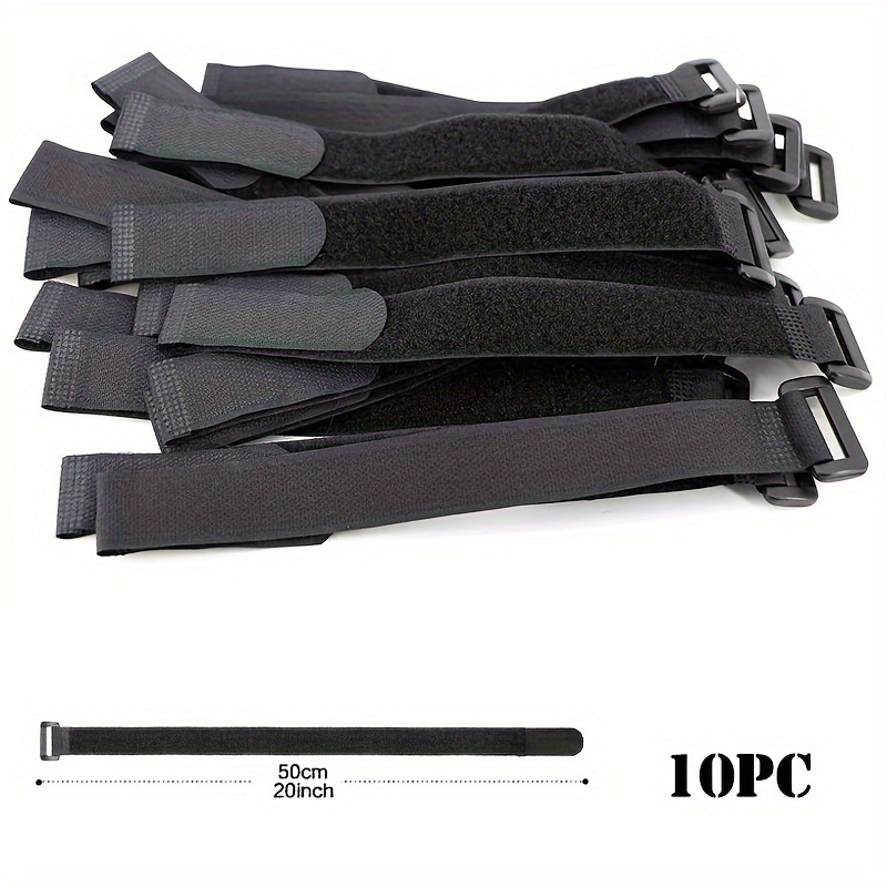 10pcs 2*20cm Reusable Velcro Strap Hook Loop Cable Cord Ties