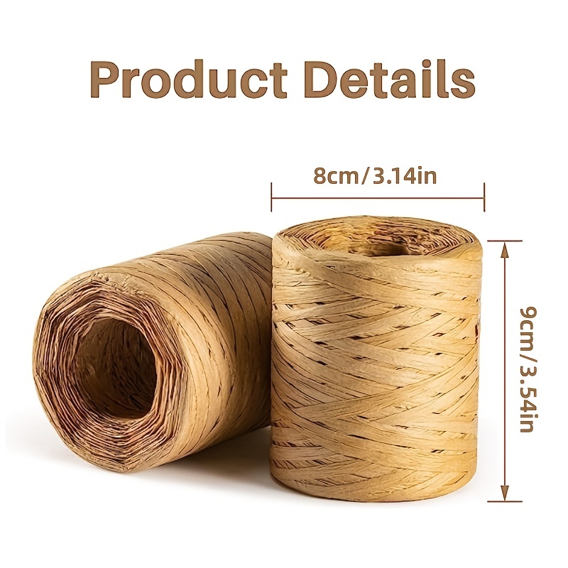 Natural Paper Raffia Ribbon Rafia Spool 200m Per Roll For Crafts, Gift  Wrapping, Diy Decoration Gifts Diy Weaving And Gardening