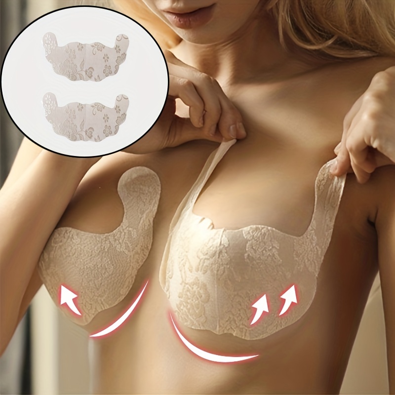 Women's Push-up Strapless Sticky Breast Petals Nipple Covers, Lightweight  Silicone Self Adhesive Invisible Bra, Women's Lingerie & Underwear Accessori