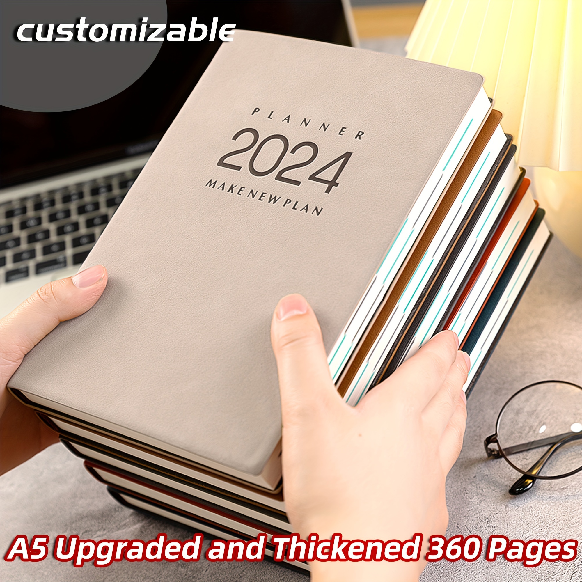 Premium 2024 A5 English Project 3d Cover Calendar Planner - Temu Italy