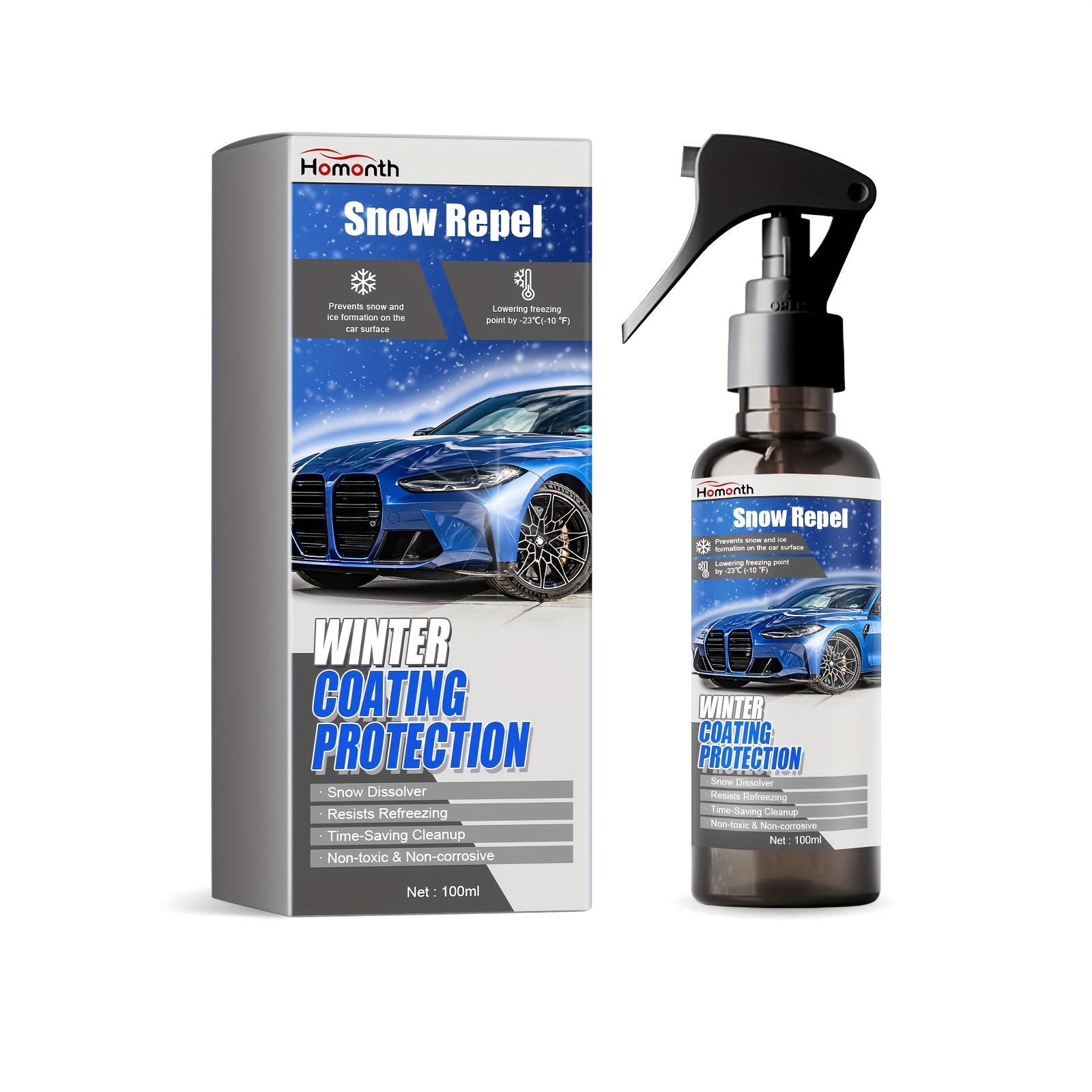 Car Deicing Agent Windshield Ice Remover Spray Defroster Melting