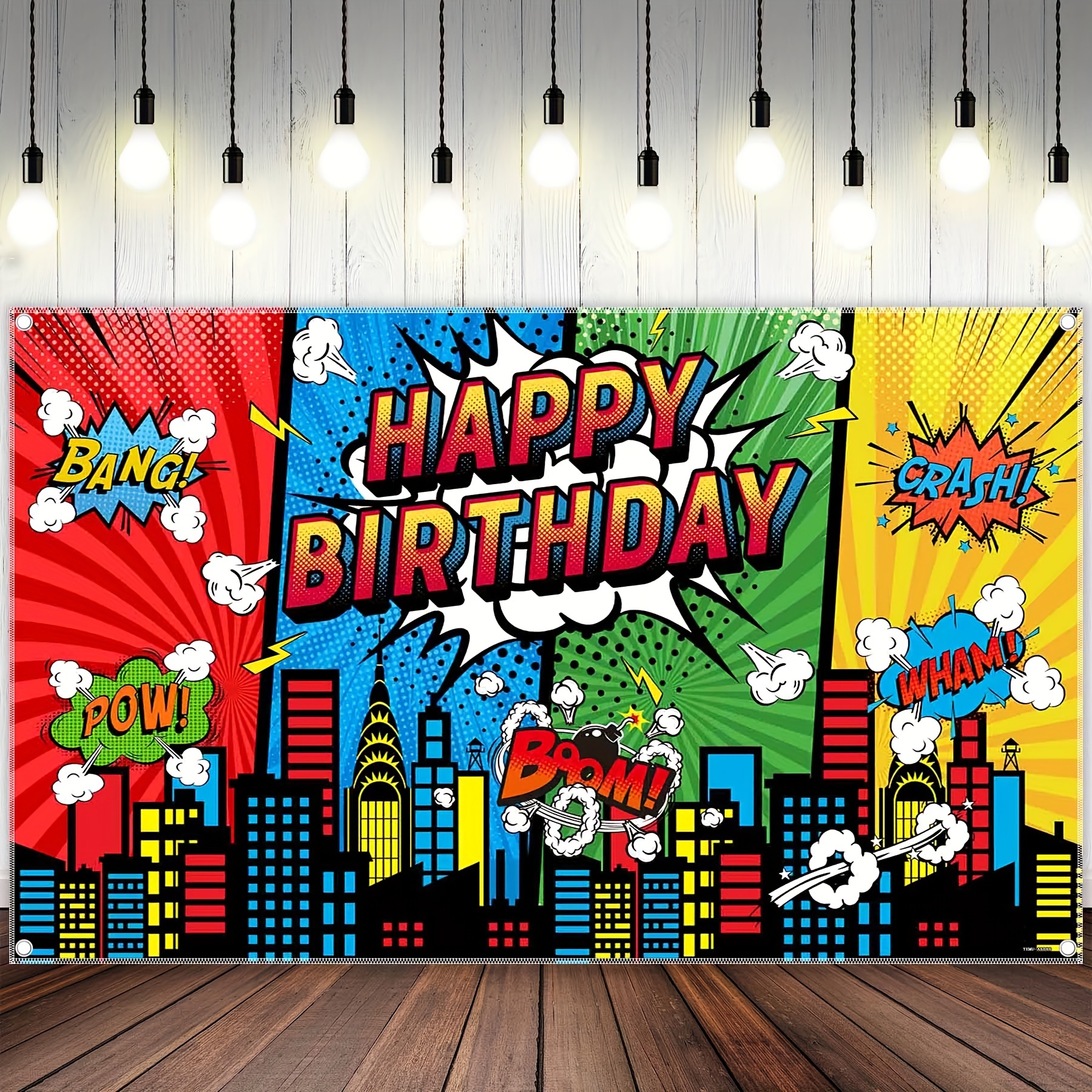 Decoraciones de Superhéroes Feliz Cumpleaños, Superhéroe Personalizado,  Cartel de Superhéroes , Decoración de Fondo para Fiesta -  México