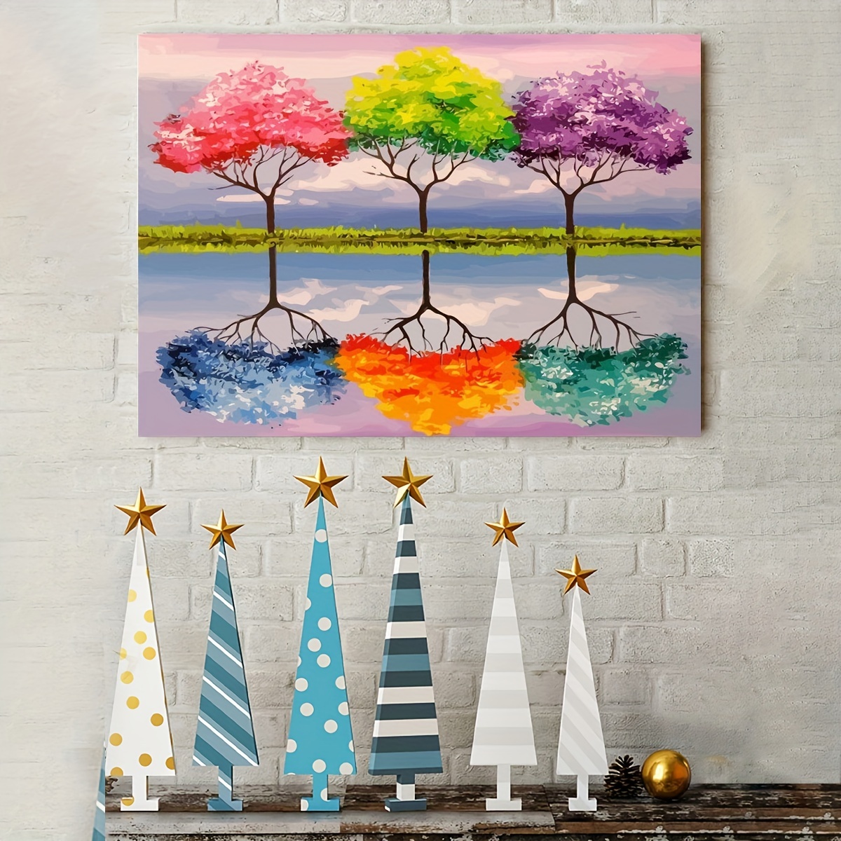 Paint By Numbers Kit For Adults Tree Diy Digital Oil - Temu