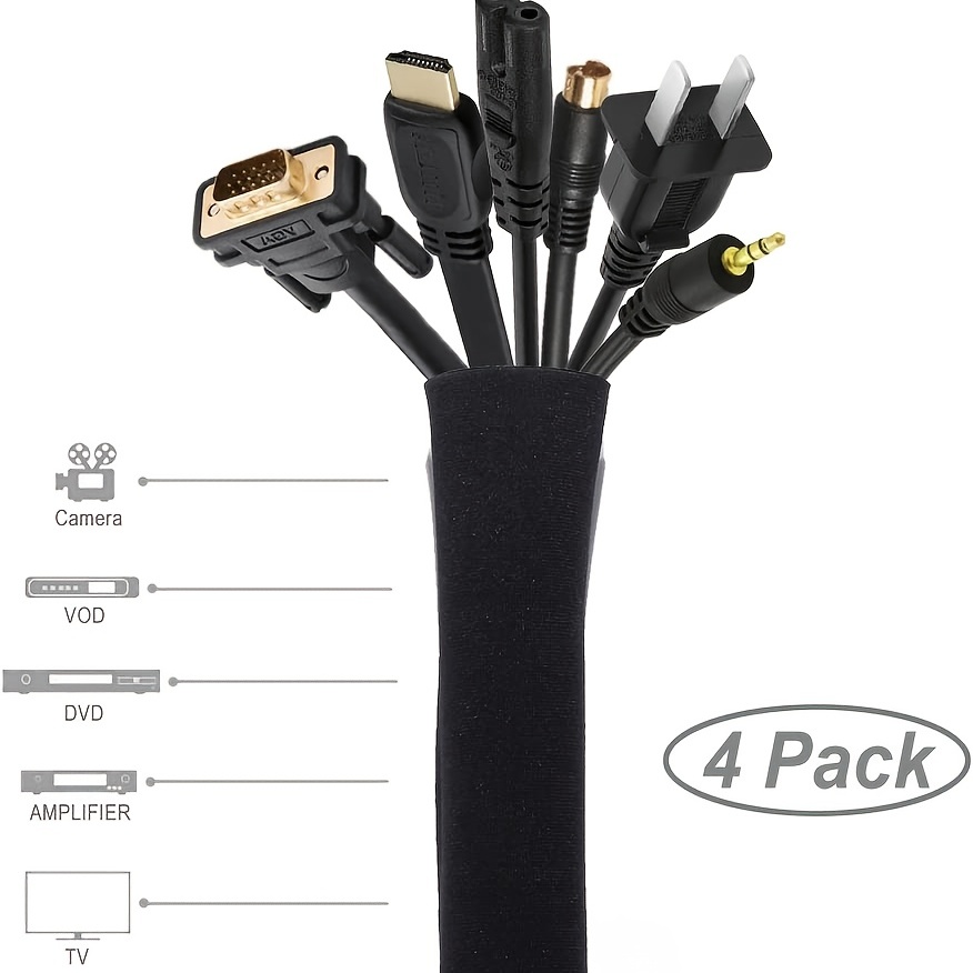 Cord Organizer Cable Hider For Tv Computer Home - Temu