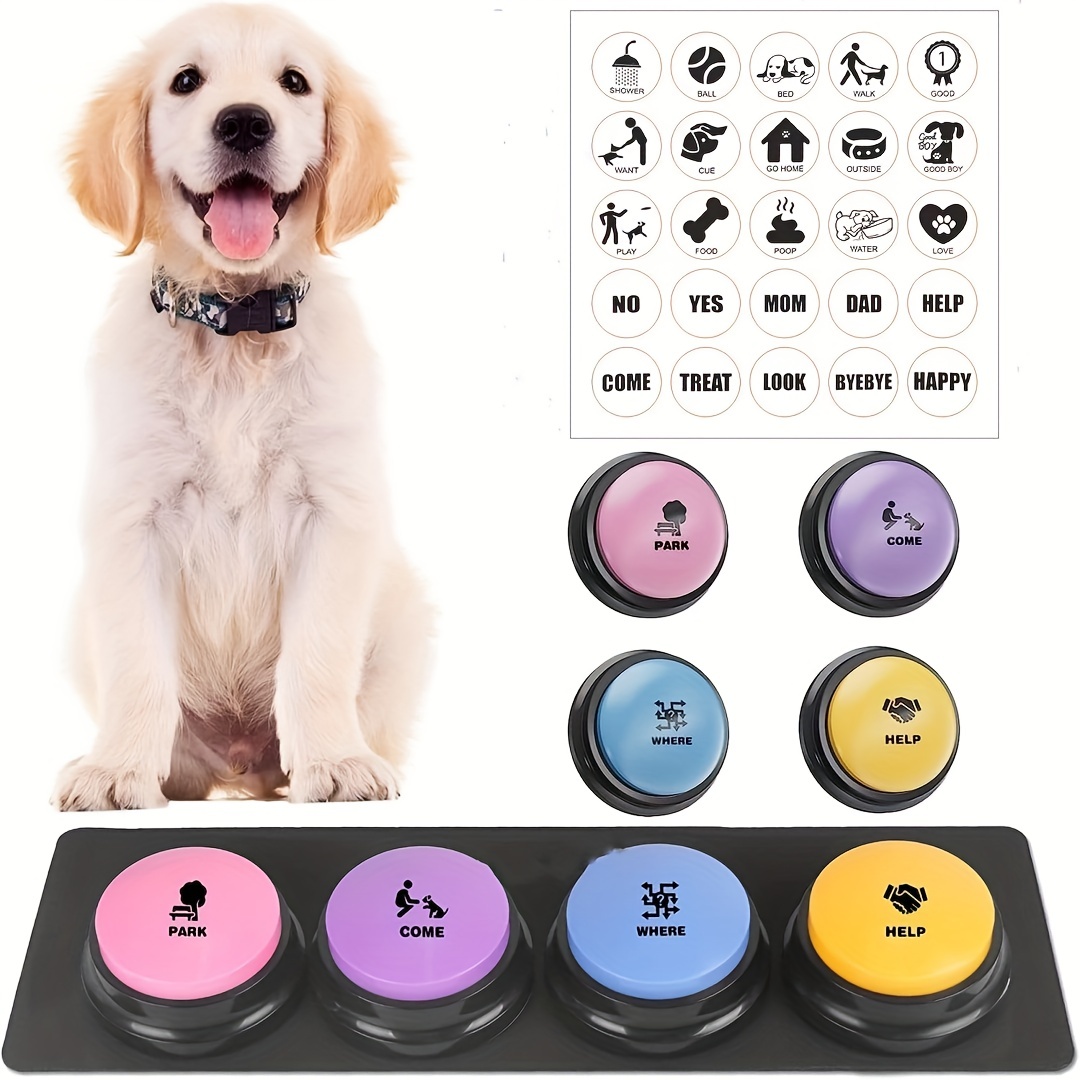 Bouton de chien pour la communication, boutons de conversation  d'enregistrement et de lecture, buzzers de dressage d'animaux de compagnie  pour la formation d'animaux de compagnie, cadeau créatif