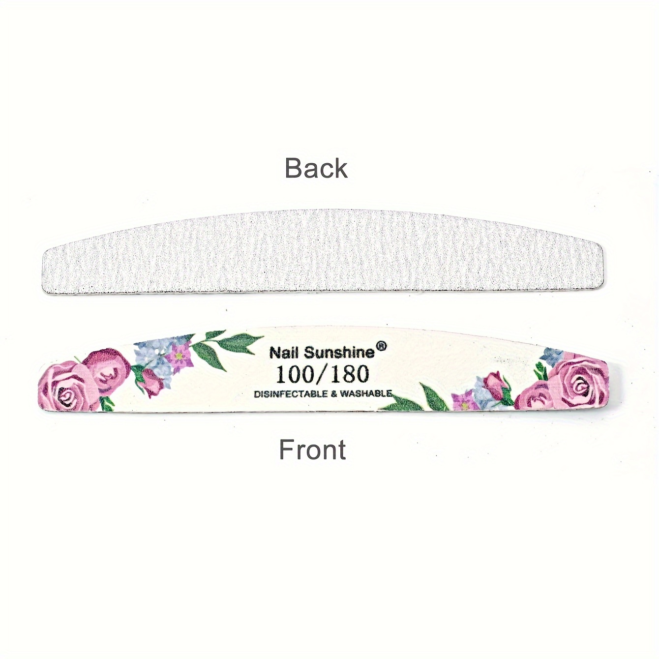 50pcs Rose Flower Half-Shaped Nail Files, Exclusive Design Tools