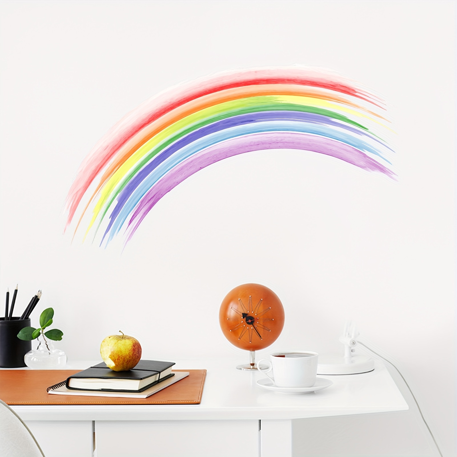 Cartoon Rainbow Wall Stickers Decals Rainbow Vinyl Self - Temu