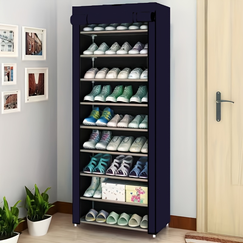  Zapatero con 2 puertas para entrada, armario de almacenamiento  de zapatos de 6/7/8 niveles, organizador de almacenamiento independiente  para armario, estante de almacenamiento de zapatos de dormitorio (color :  dos puertas