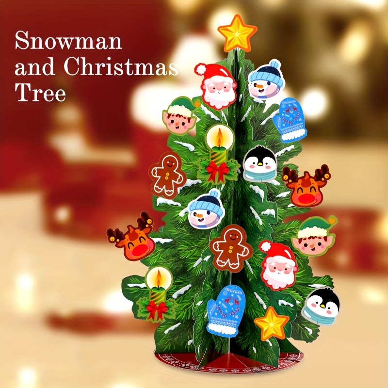 3d Pop Up Christmas Tree Detachable Bird Butterfly Penguin - Temu