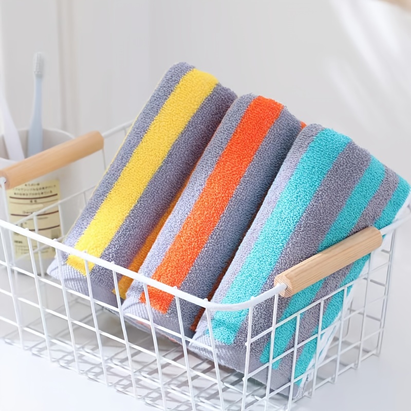 Spring hue Skin Friendly Cotton Towel Super Absorbent Towel Not Easy Fade  Used Washing Face Hands 