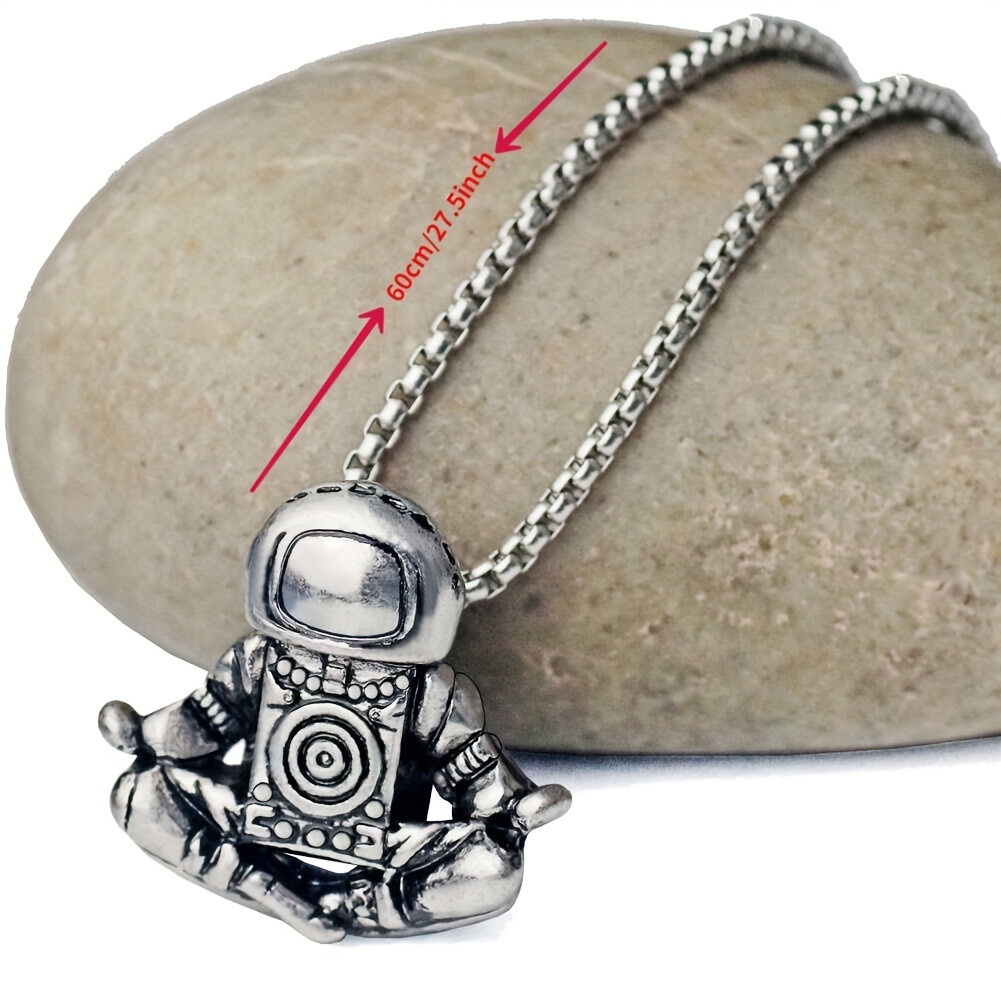 Meditating Astronaut Necklace