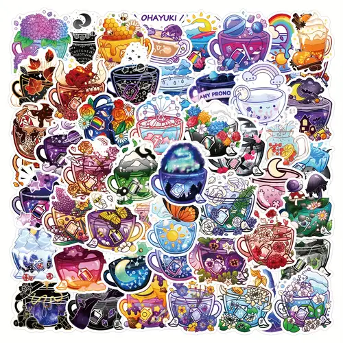 Pack of 100 Yoga Stickers, Vinyl, Waterproof Chakra-Themed Decals, Perfect  for Adults, Teens, and Kids, Ideal for Laptops, Water Bottles, Phones