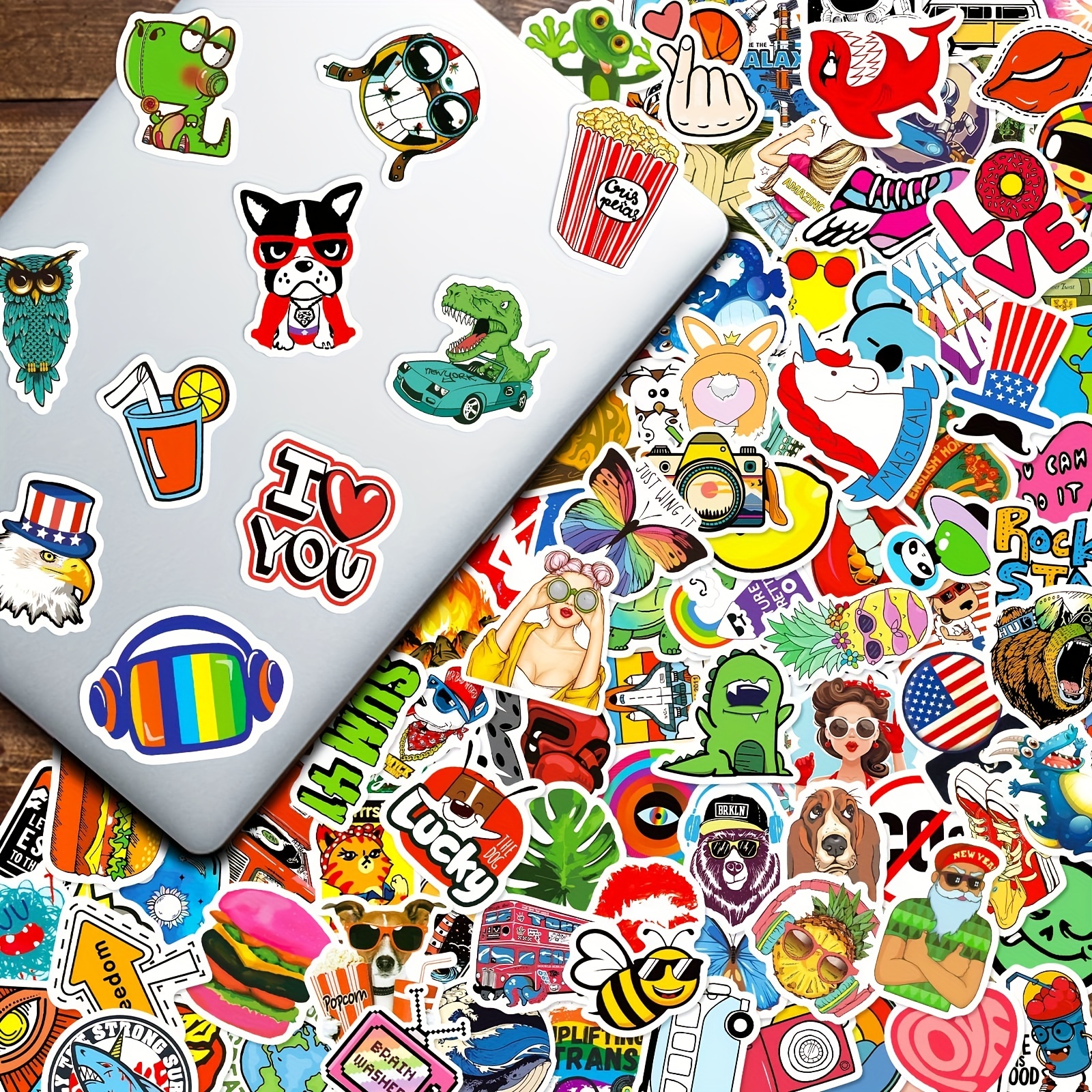 800PCS Water Bottle Stickers for Kids Teens Adults, Waterproof Cool  Stickers Pack, Cute Vinyl Stickers for Laptop Hydroflask Computer
