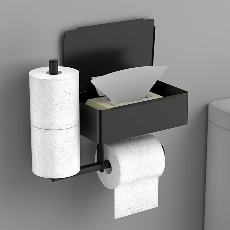 Support de papier toilette avec étagère - Distributeur de