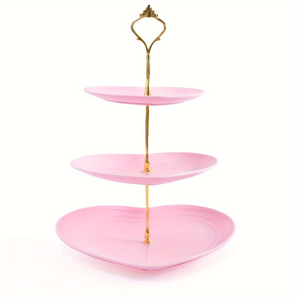 DZ CLAN Porta tartas, soporte para cupcakes con tocadiscos para tartas,  portador de pasteles con tapa y asa (rosa)