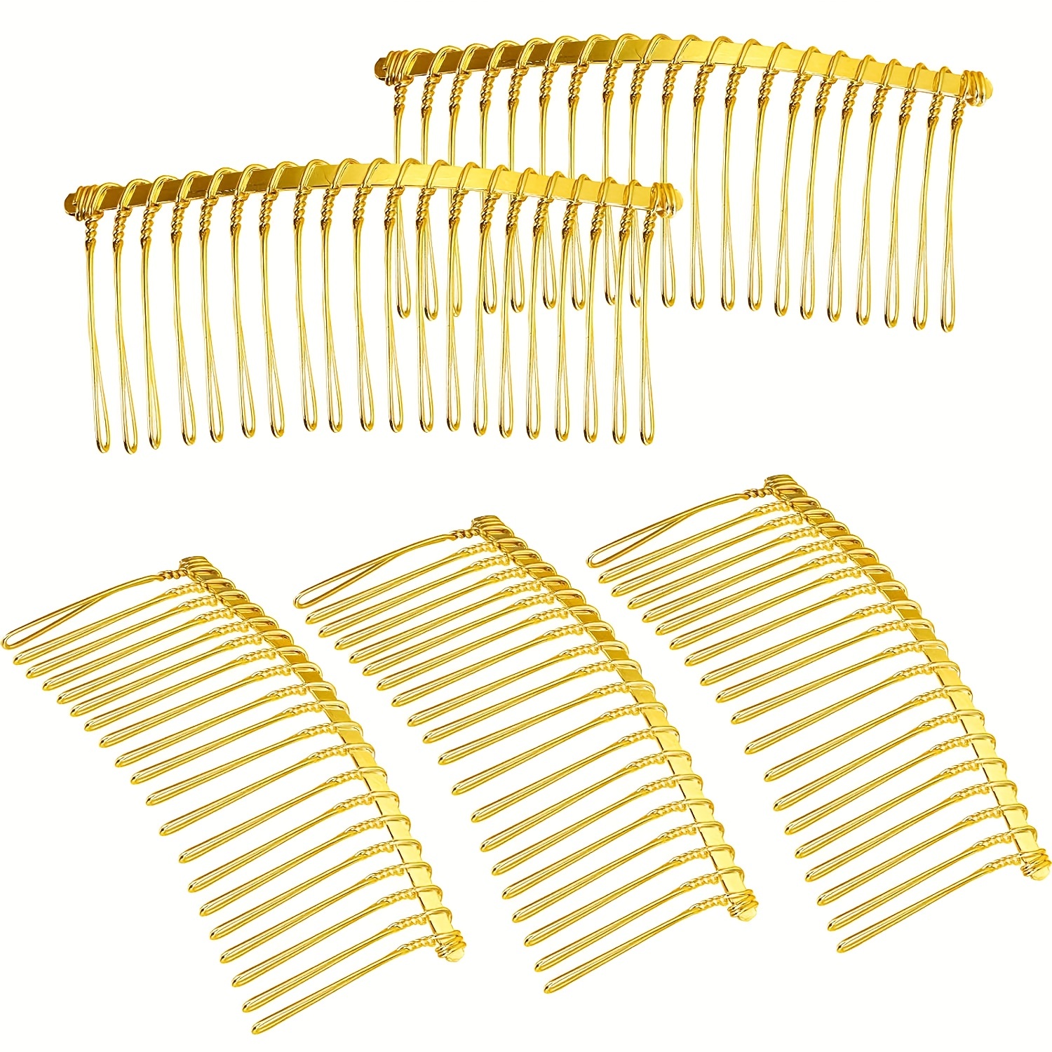 French Style Hair Side Combs Metal Twists Hair Insert Combs Wedding Bridal  Veil Comb Hair Accessories - Temu