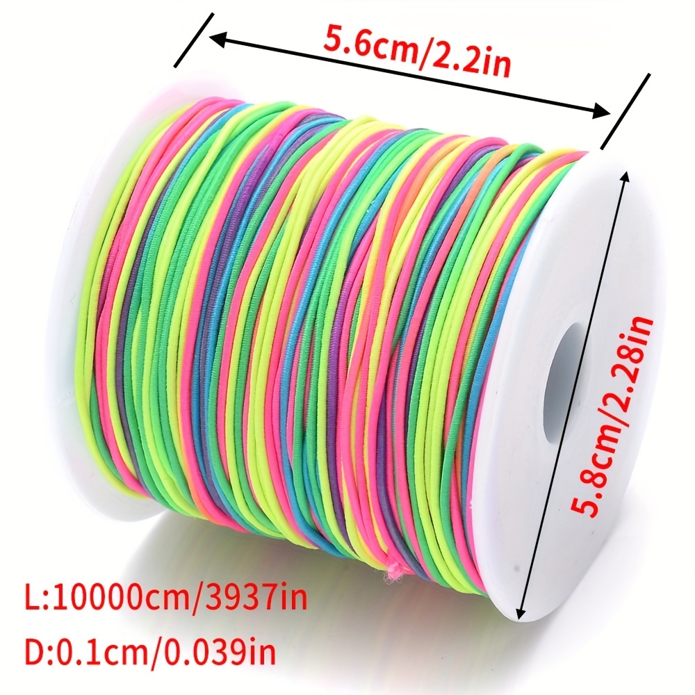 100m Rainbow Colourful Elastic Cord 1mm Thread Stretch String Craft for  Beading Braiding DIY Jewelry Handmade - AliExpress