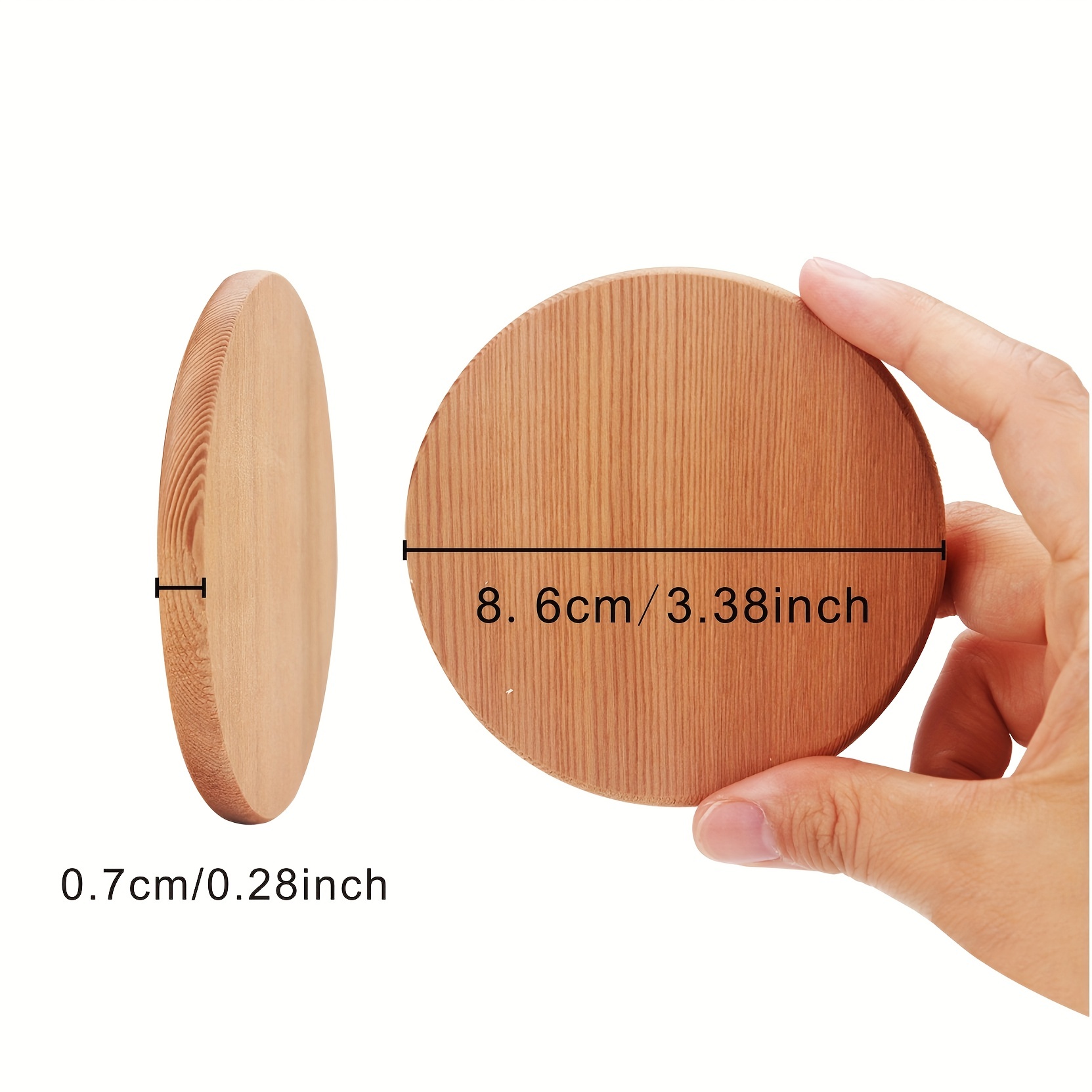 Wooden Coasters For Drinks Natural Wooden Drink Coasters Set - Temu