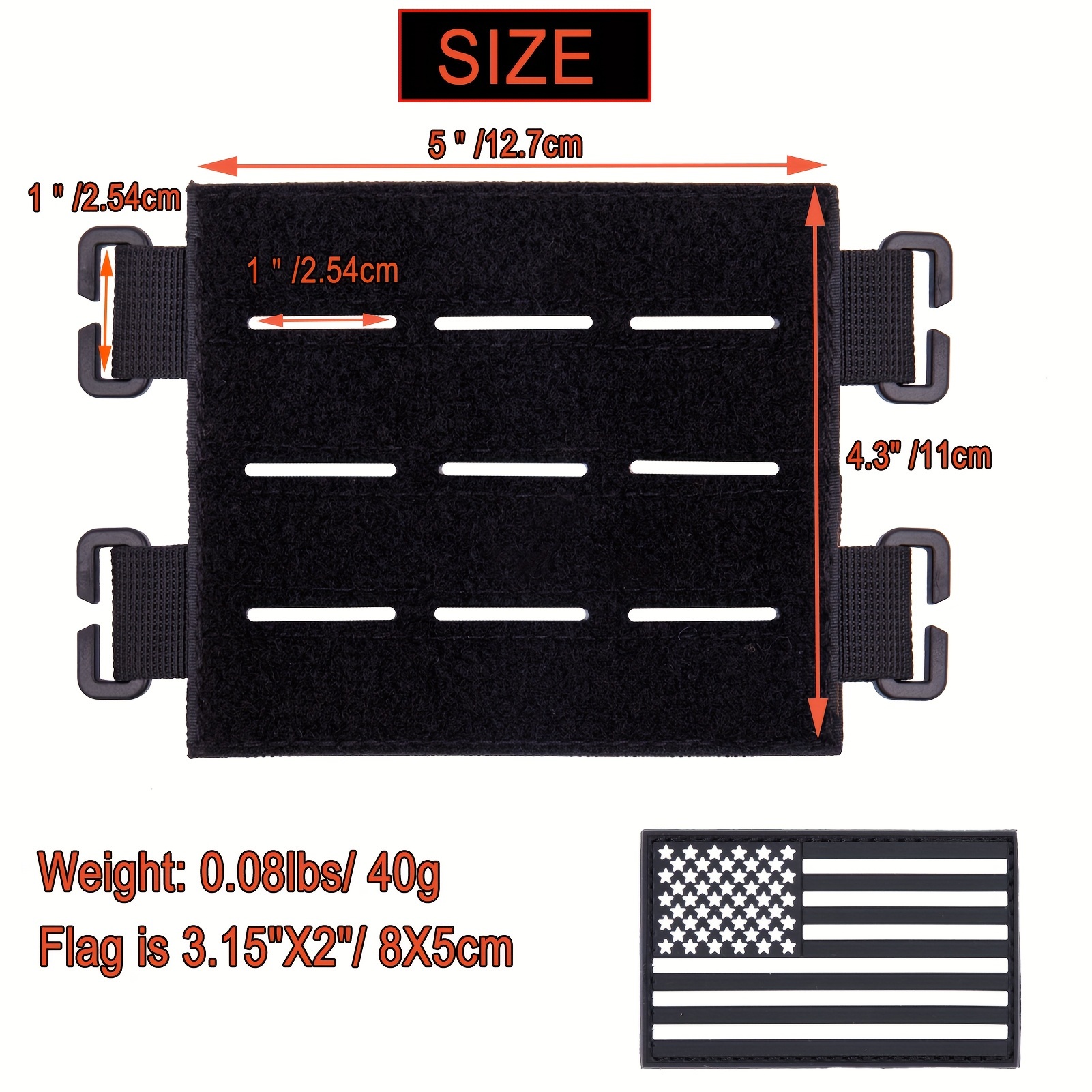 Tactical Patch Display Military Velcro Board with Hook and Loop Panel, Camo