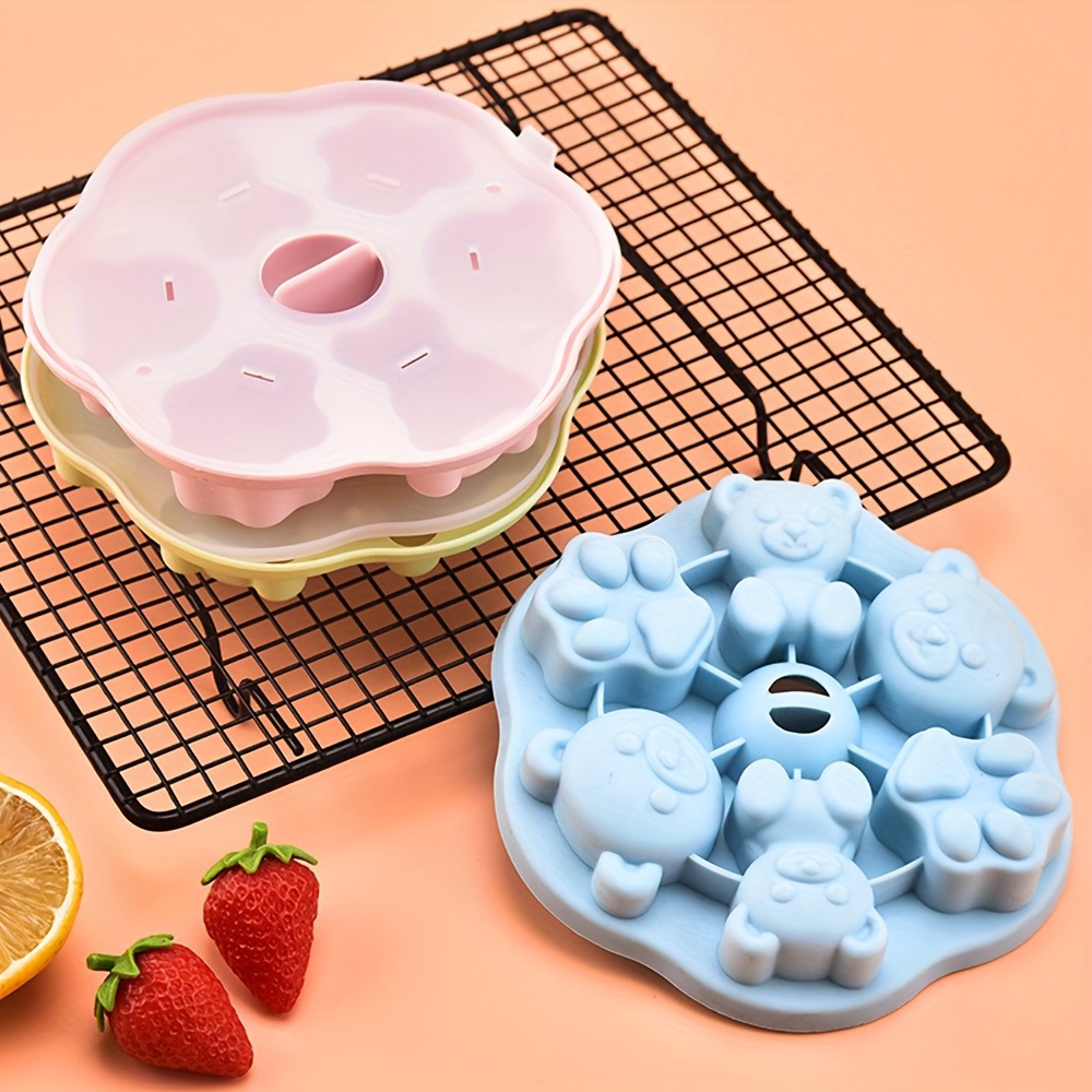 1pc Cute Bear Ice Cube Tray, Home Silicone Mold, Cartoon Ice Cream Style  Ice Box, Ice Mold For Ice Ball And Ice Bear