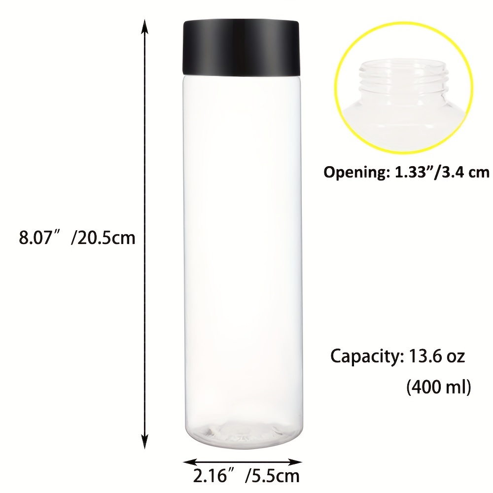 Reusable Pet Plastic Juice Bottles With Leak-proof Lids -,,,, - Perfect For  Juicing, Smoothies, Milk, Salad Dressing, And More - Clear Drink Containers  For Beverages And Food Grade - Temu