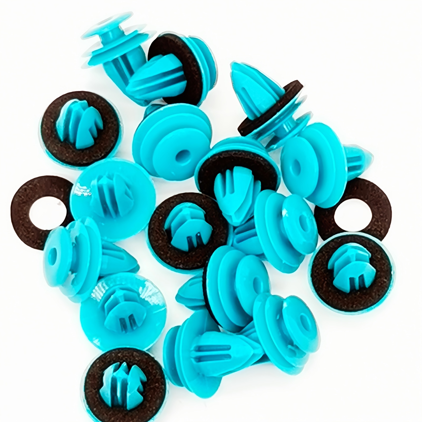 50pcs Car Door Panel Clip Fastener & Green Rivet Retainer