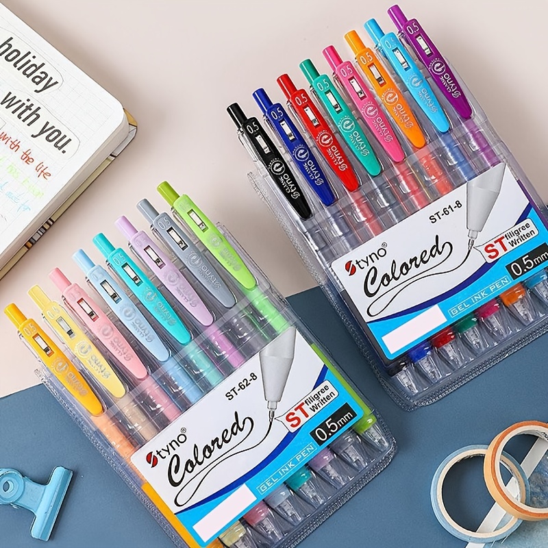 Vibrant And Colorful Effortless Writing Colored Pens Set - Temu