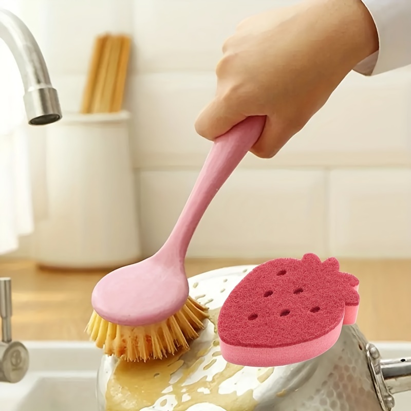 Long Handle Pot Brush For Effortless Dishwasher And Sink Cleaning - Temu