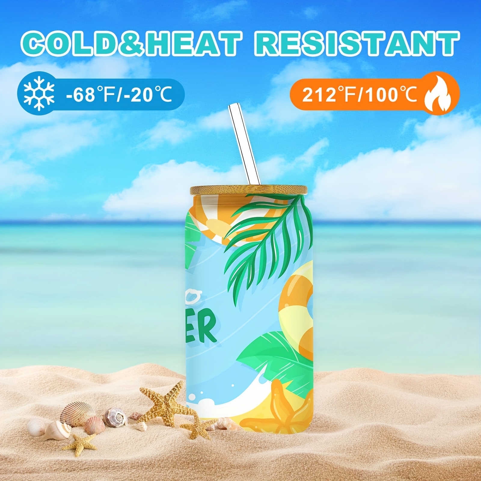 Sublimation Glass Tumbler, Frosted Blanks Sublimation Beer Can Glass With Bamboo  Lids And Straws, Sublimation Glass Cans For Iced Beer, Juice, Soda, Iced  Coffee, Drinks - Temu