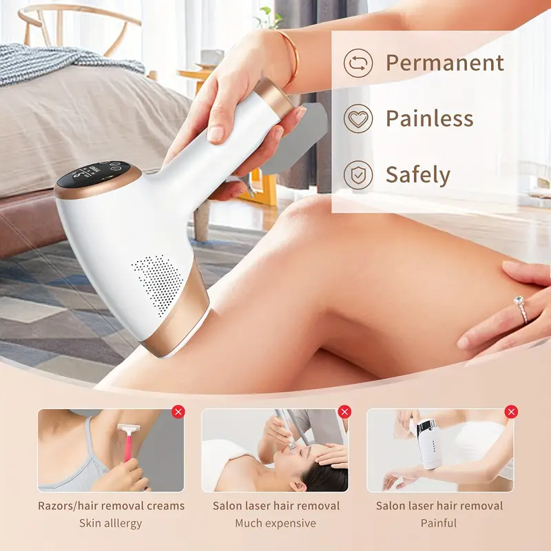 painless ipl hair removal device for women 999900 flashes remove hair on legs armpits back arms face bikini line at home treatment details 7