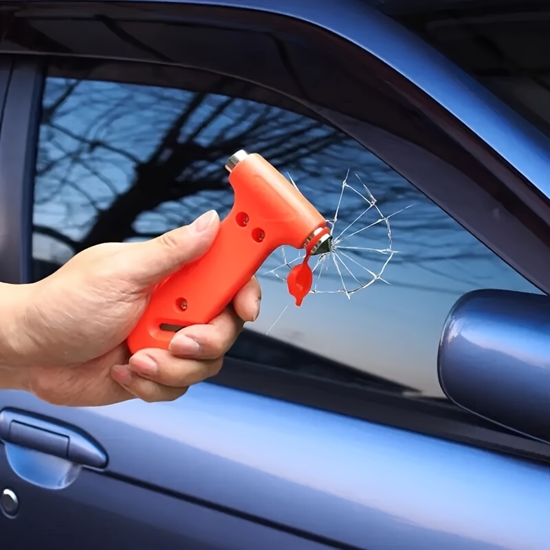 Mini Safety Hammer Car Emergency Rescue Kit Key Chain Knife Life Saving  Seat Belt Cutter Window Breaker Glass Emergency Hammer - AliExpress