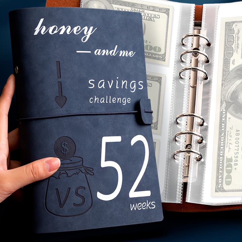  Kit de carpeta de desafío de ahorro de dinero, divertido  organizador de libros con sobres de efectivo para 100 días de relleno de  efectivo, presupuesto, reemplazo de caja de ahorro de