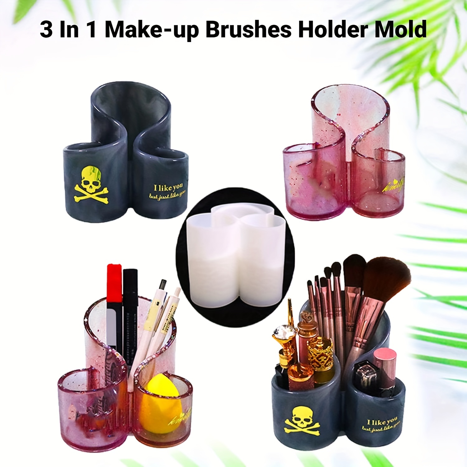 Brush Holder Resin Molds, Silicone Pen Holder Resin Mold, Makeup Brush  Holder Mold, Storage Box Silicone Mold for Resin, Epoxy Resin Mold 