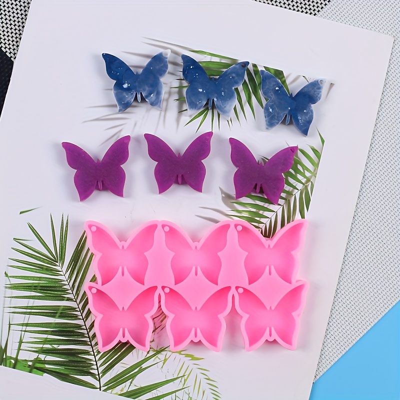 1pc Butterfly Shaped DIY Silicone Mold, White Pendant Mold For DIY