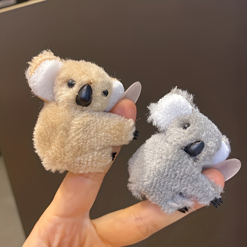 Cute Koala Hair Clip Plush Cartoon Headwear Hair Accessories - Temu