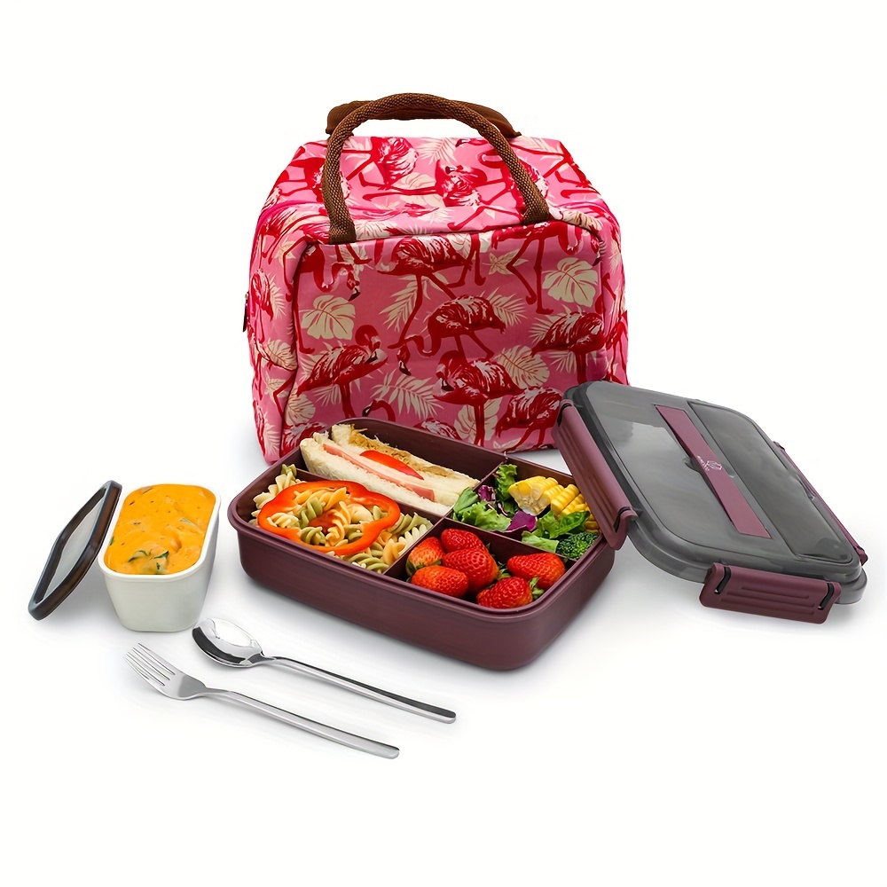 Lonchera Lunch box bento portátil para niños y adultos con 5