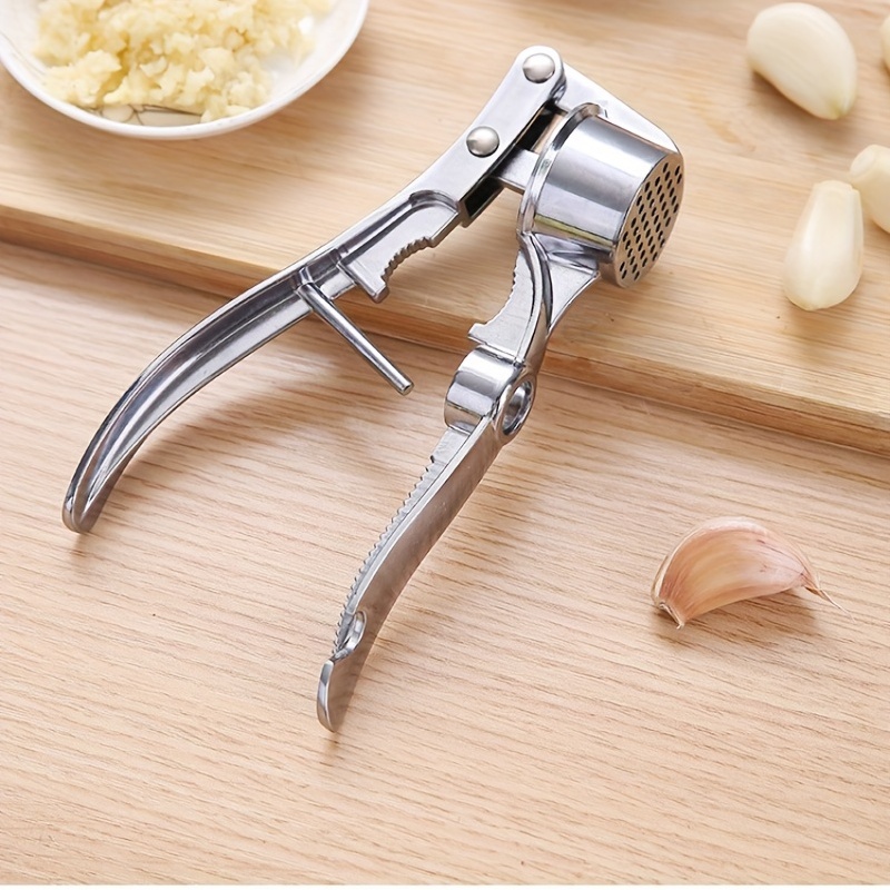 1pc Stainless Steel Manual Garlic Press, Multifunction Masher And Crusher  For Kitchen, Garlic Mincer, Garlic Chopper, Circular Garlic Press