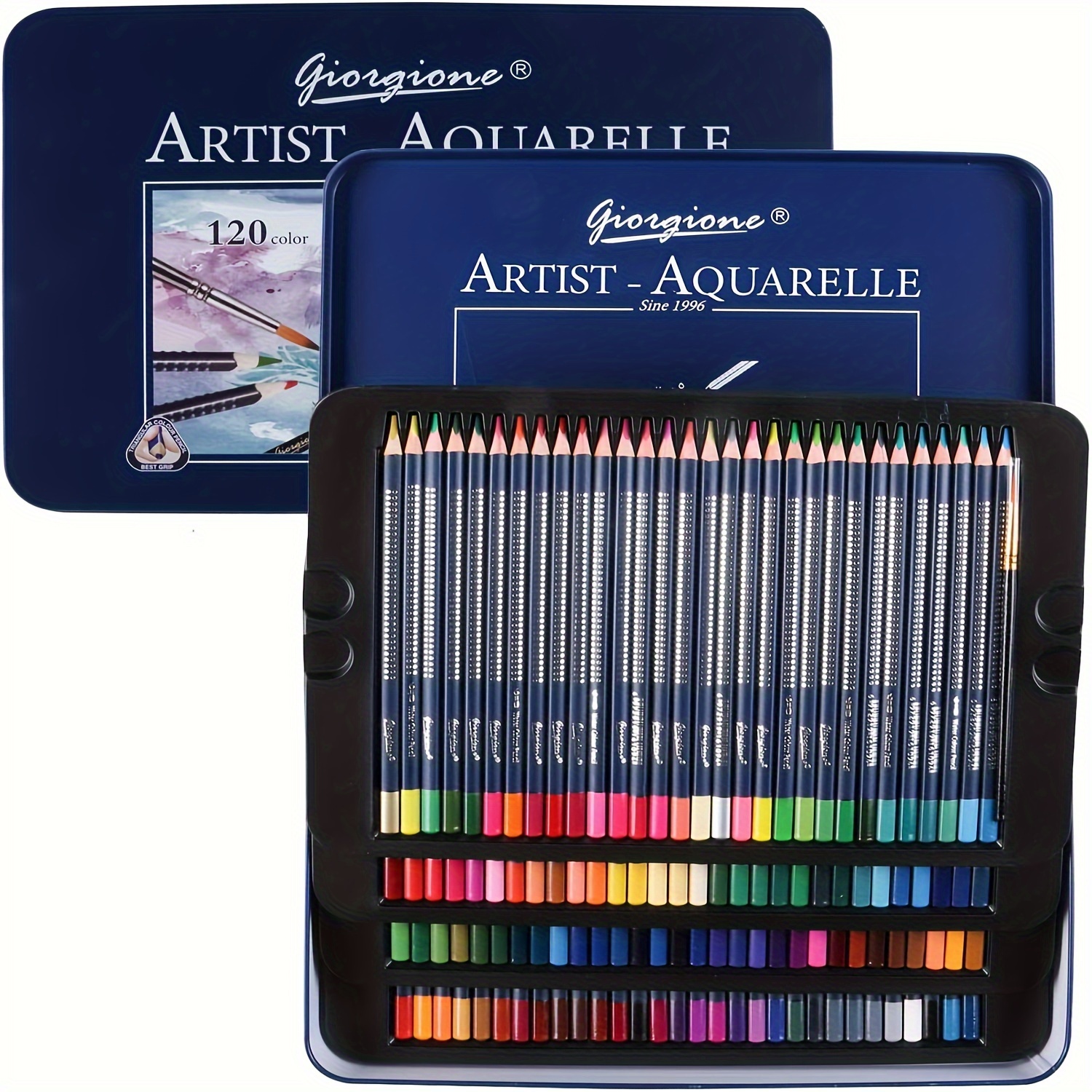 Professional Colored Pencils Set With Brush Premium Water - Temu