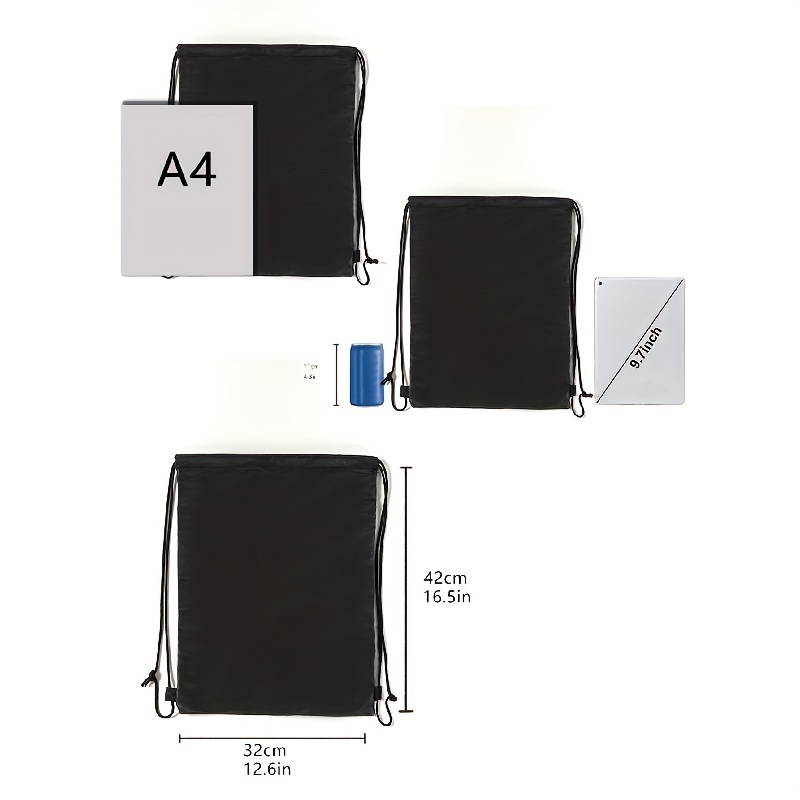 Kids Outdoor Drawstring Backpack Basketball Storage Bag