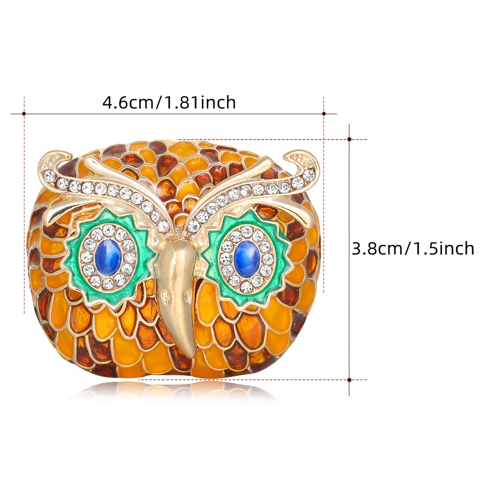 Elegant Rhinestone Owl Brooch Pin Women Girls Perfect - Temu