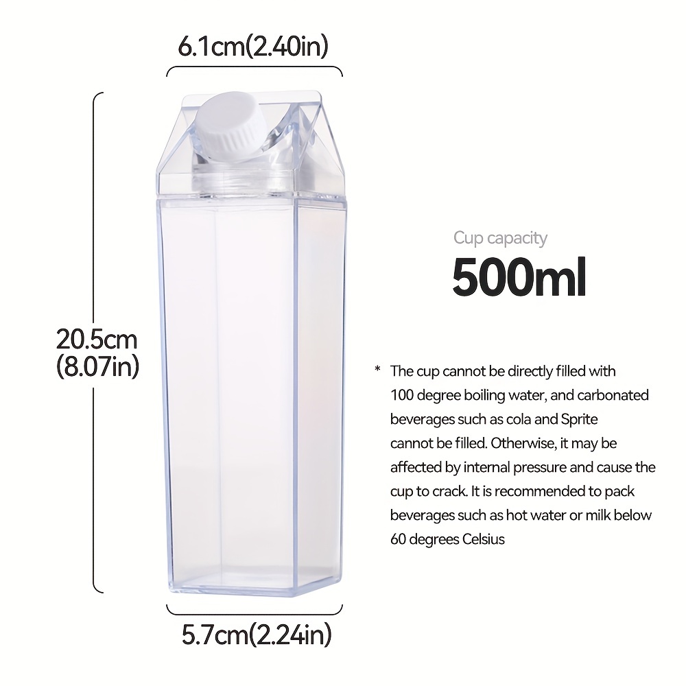 Bouteille d'eau en carton de lait 17 oz (500 ml) Bouteilles de