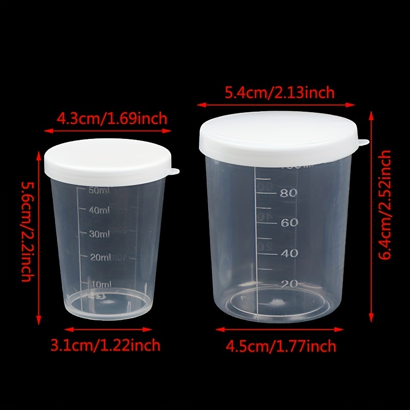 Small Measuring Cup with Lid, Cup, Medication Cup, Dispensing Cup, Measuring Cup, Size: 20 mL, Blue
