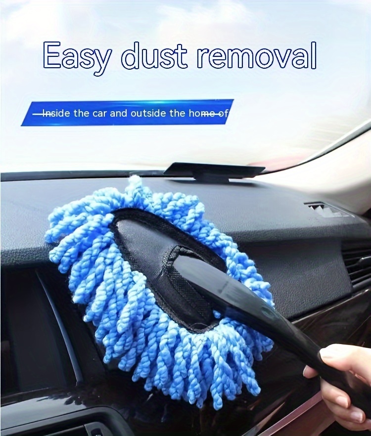 Car Cleaning Duster Car Wash Dust Wax Mop Car Washing Brush with Handle and  Grip(Multicolor)