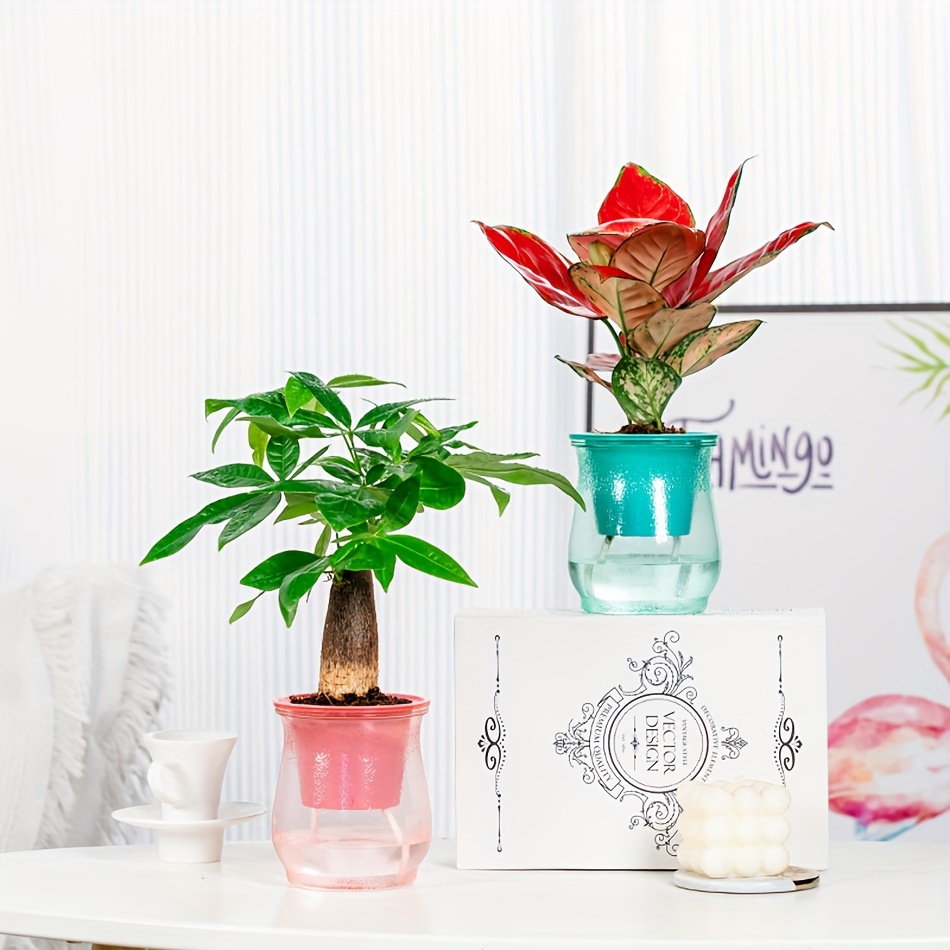 nouveau Pot de fleur hydroponique Transparent créatif en plastique