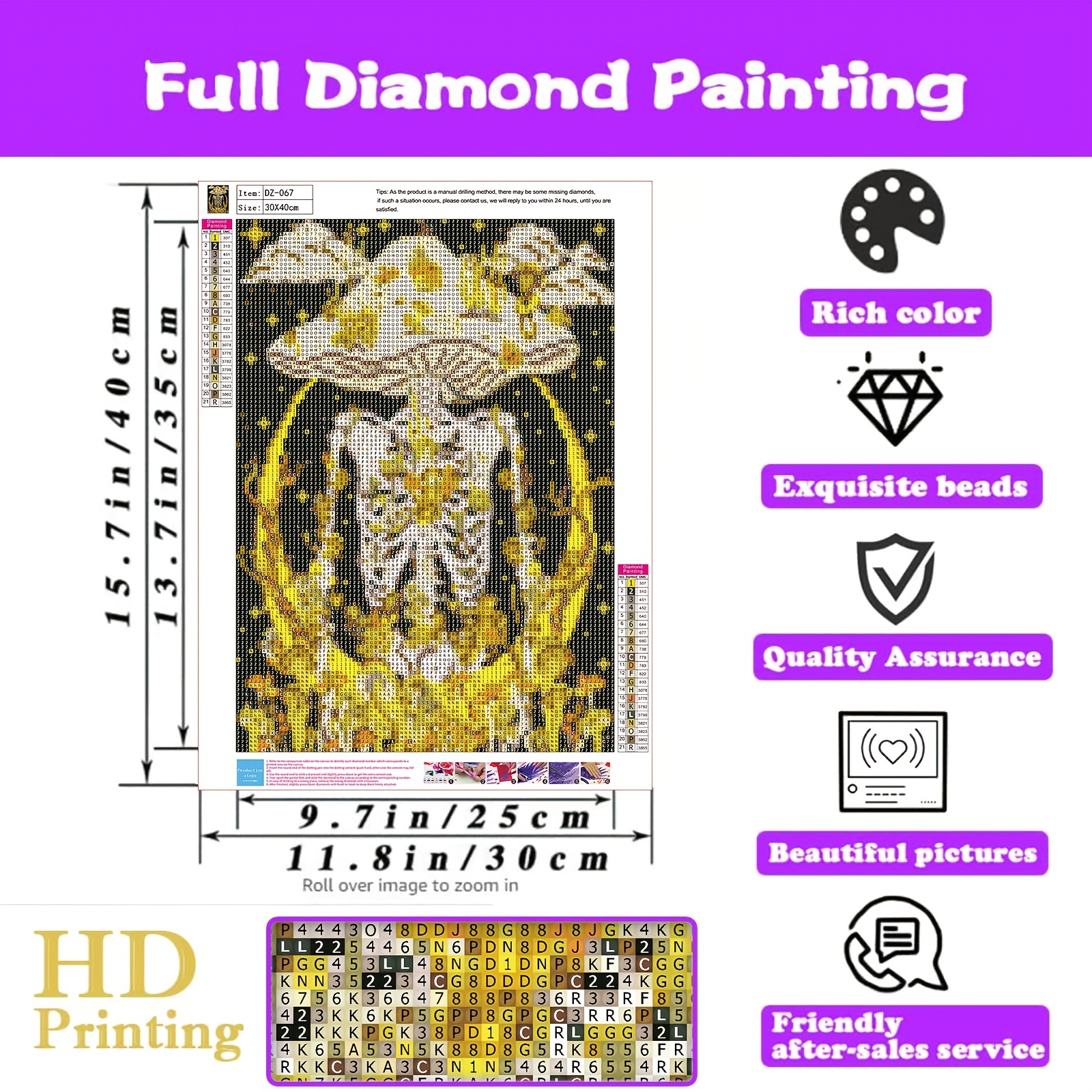 Kits de pintura de diamante para adultos DIY 5D, Pintura de diamante de  hongo dorado para principiantes, Arte de diamante completo para decoración  de pared del hogar 11,8x15,7 pulgadas - Temu