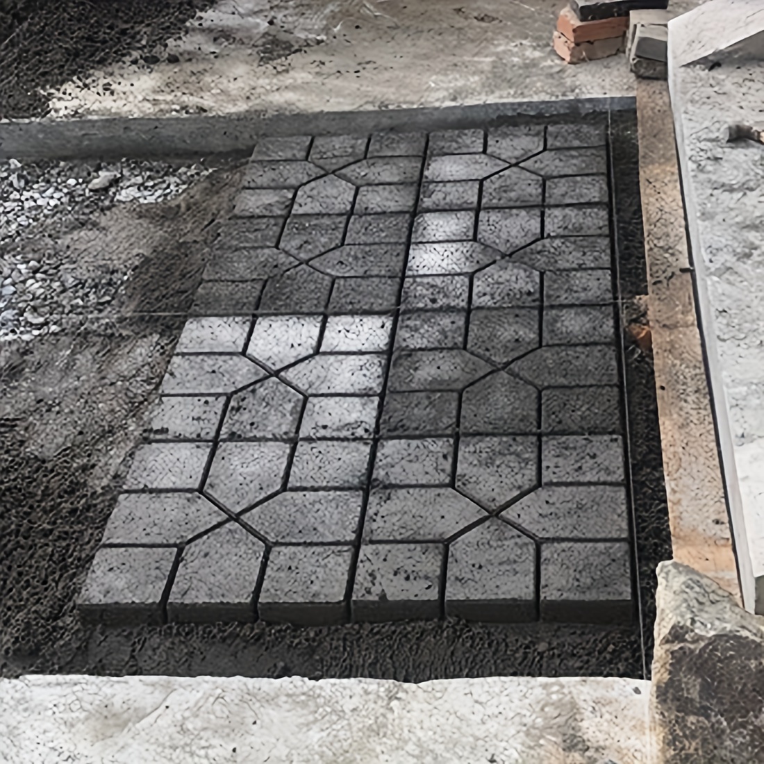 庭の歩道のためのDIY金型手動舗装セメントレンガ石道路コンクリート金型パスメーカー再利用可能手動で舗装 - 49