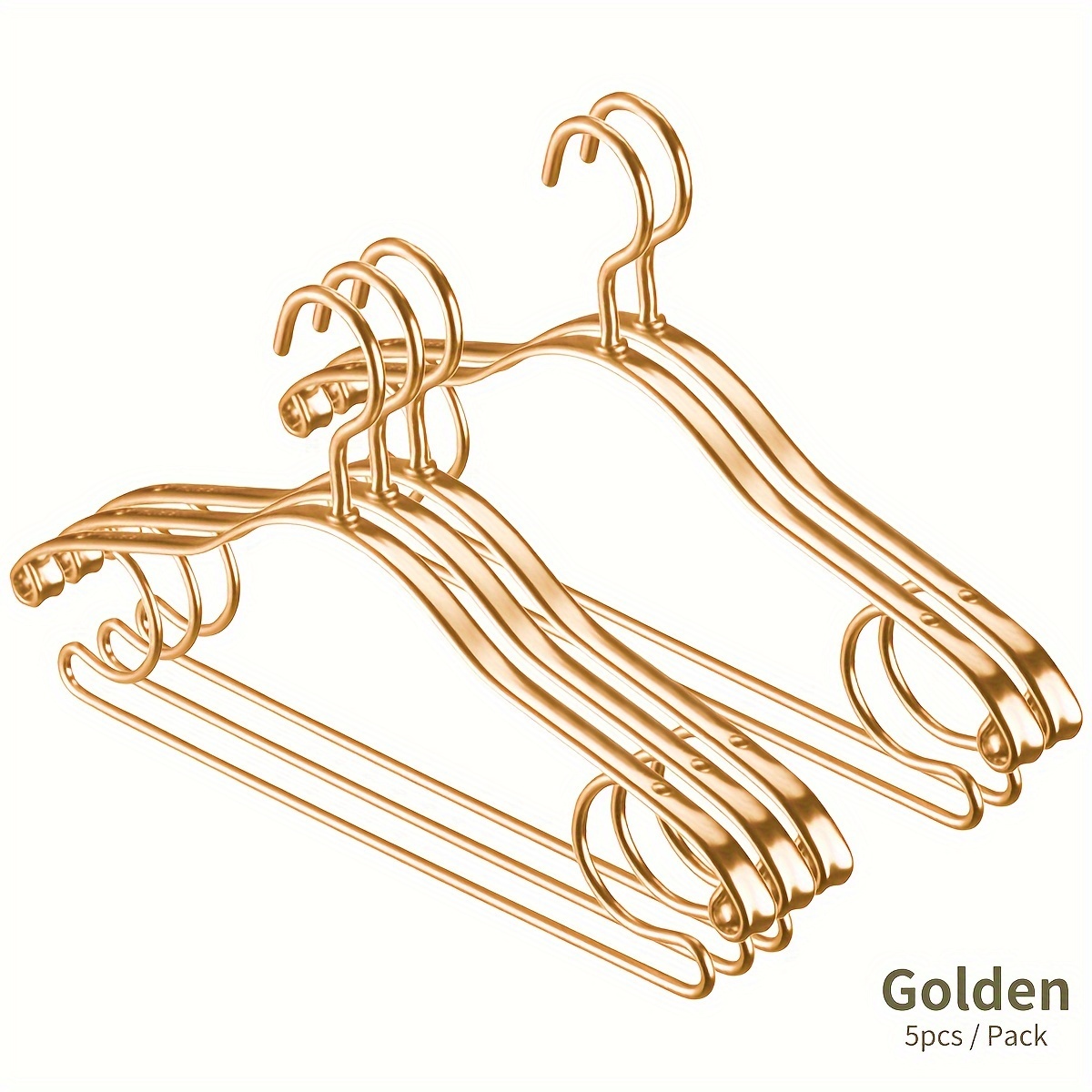  Amber Home Premium Matte Gold Aluminum Coat Hangers 20